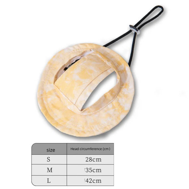 Pet hat cute pet dog exposed ears anti shedding adjustable basin hat small dog