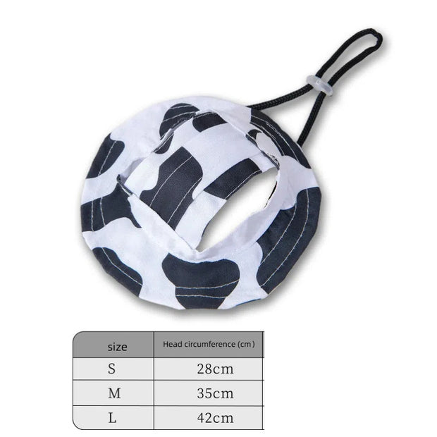 Pet hat cute pet dog exposed ears anti shedding adjustable basin hat small dog