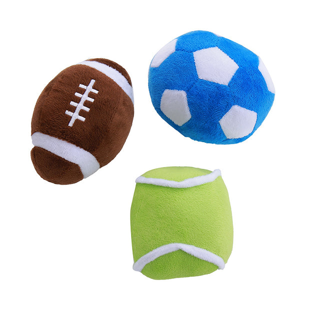 Pet Plush Squeaky Simulation Ball Dog Toy