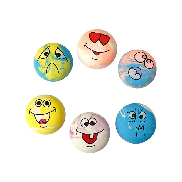 6-Piece Pet Toy Set: Dog Latex Squeaky Toy + Soft Rubber Funny Face Chew Ball + Training Interactive Toy