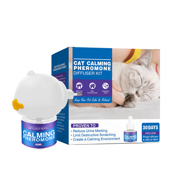 Cat Calming Pheromone Spray Pet Pheromone Mood Soother Anti-Stress Electric Heating Set