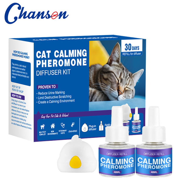 Cat Calming Pheromone Spray Pet Pheromone Mood Soother Anti-Stress Electric Heating Set