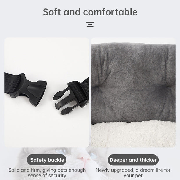 Foldable Pet Car Seat Hammock for Dogs and Cats - Safe Travel Carrier