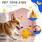 Pet Dog Toy Squeaky Chicken Latex Chew-Resistant for Large and Medium Dogs Boredom Relief Sound-Making Toy for Puppies