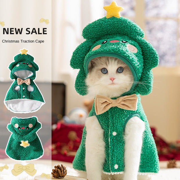 Cat Christmas Warm Small Dog Halloween Funny Pet Clothes