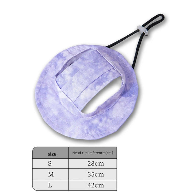 Pet hat cute pet dog exposed ears anti shedding adjustable basin hat small dog