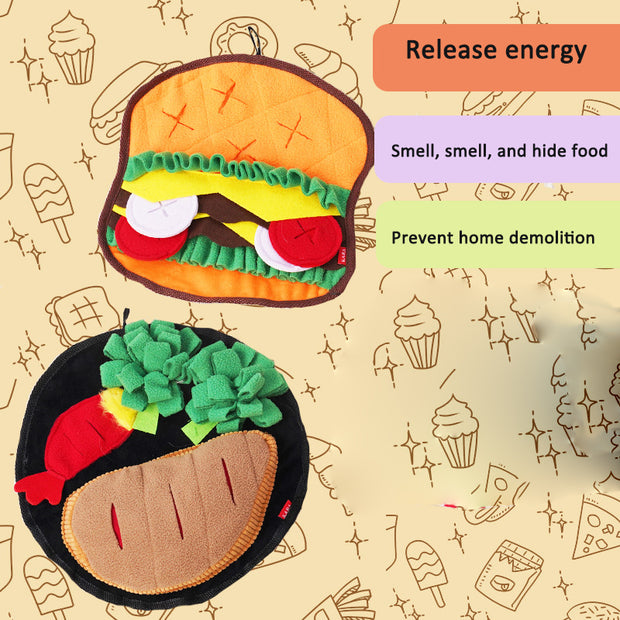 Dog sniffing mat hidden food sniffing blanket pet toy