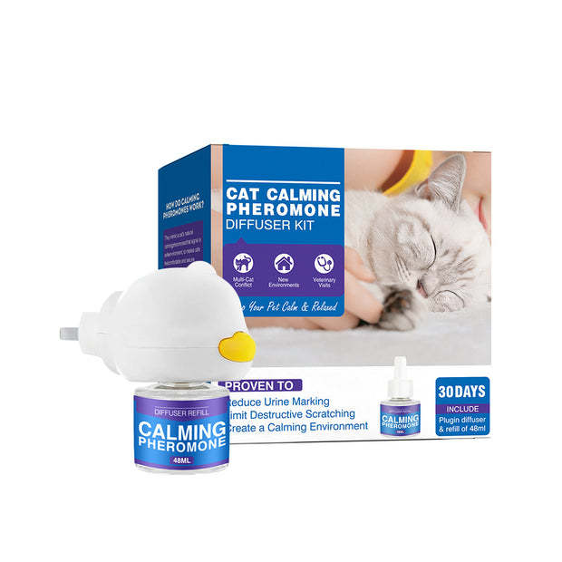 Cat Calming Pheromone Spray Pet Pheromone Mood Soother Anti-Stress Electric Heating Set