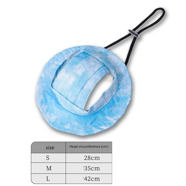 Pet hat cute pet dog exposed ears anti shedding adjustable basin hat small dog