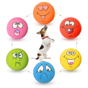 6-Piece Pet Toy Set: Dog Latex Squeaky Toy + Soft Rubber Funny Face Chew Ball + Training Interactive Toy