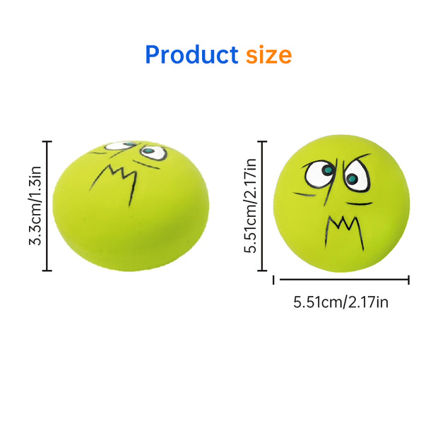 6-Piece Pet Toy Set: Dog Latex Squeaky Toy + Soft Rubber Funny Face Chew Ball + Training Interactive Toy
