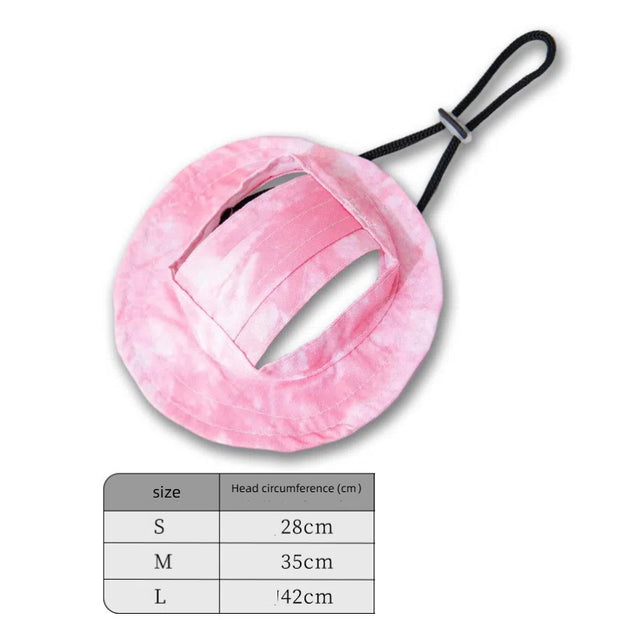 Pet hat cute pet dog exposed ears anti shedding adjustable basin hat small dog