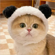 Pet hat cute pet dog exposed ears anti shedding adjustable basin hat small dog